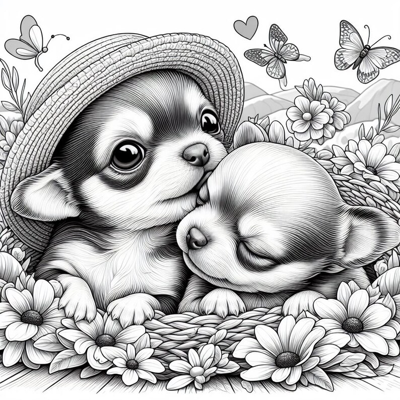 40 Chihuahua Coloring Book, Dogs Coloring Book, Dog Coloring Pages ...