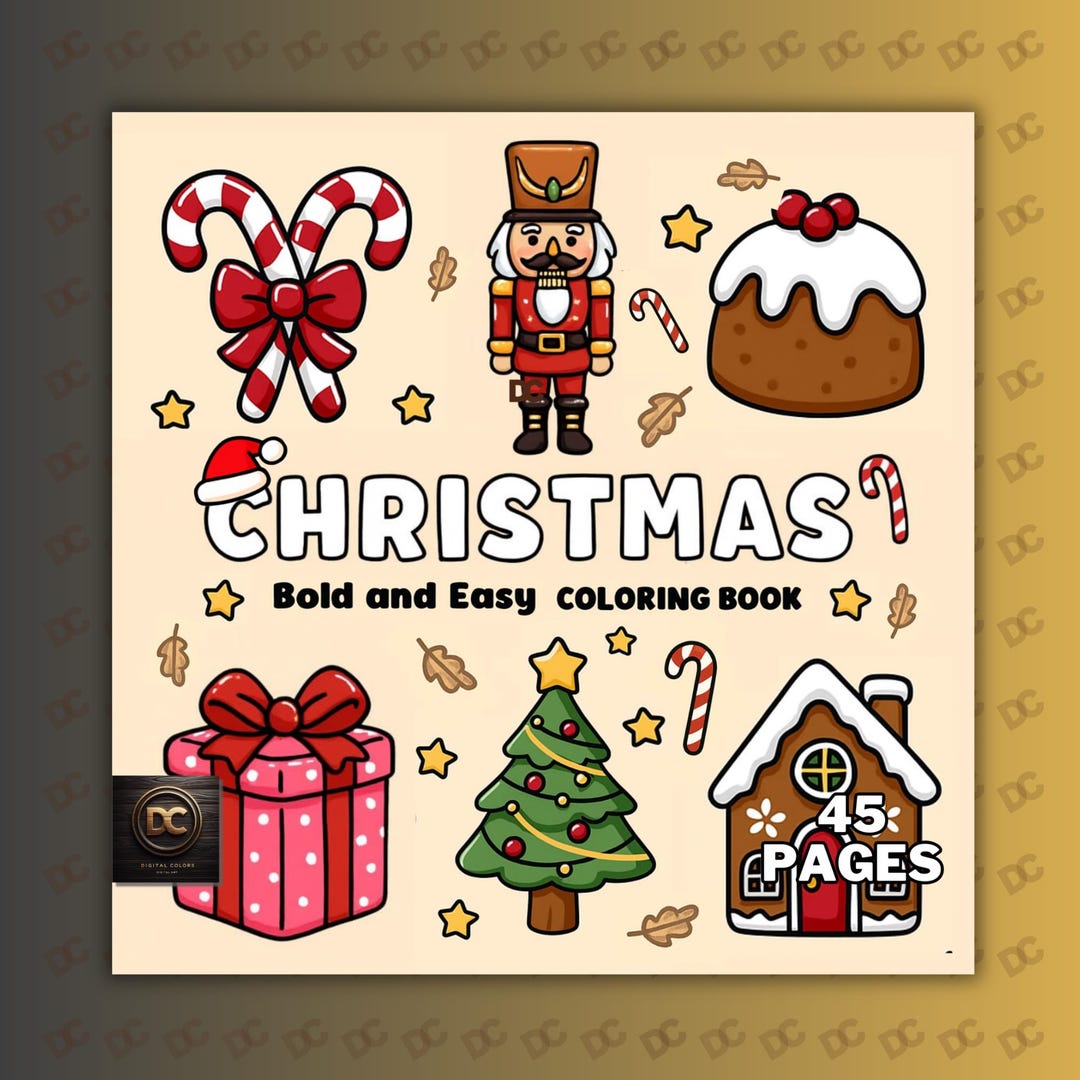 Christmas Bold and Easy Coloring Book for Adults - Cute Coco Wyo Style ...