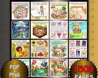 Pacote de livros de colorir, Bold and Easy, Cozy Coloring, Mega Pack para colorir, PDF + PNG, Coco Wyo, Procreate, Pacote de páginas para colorir, Imprimível