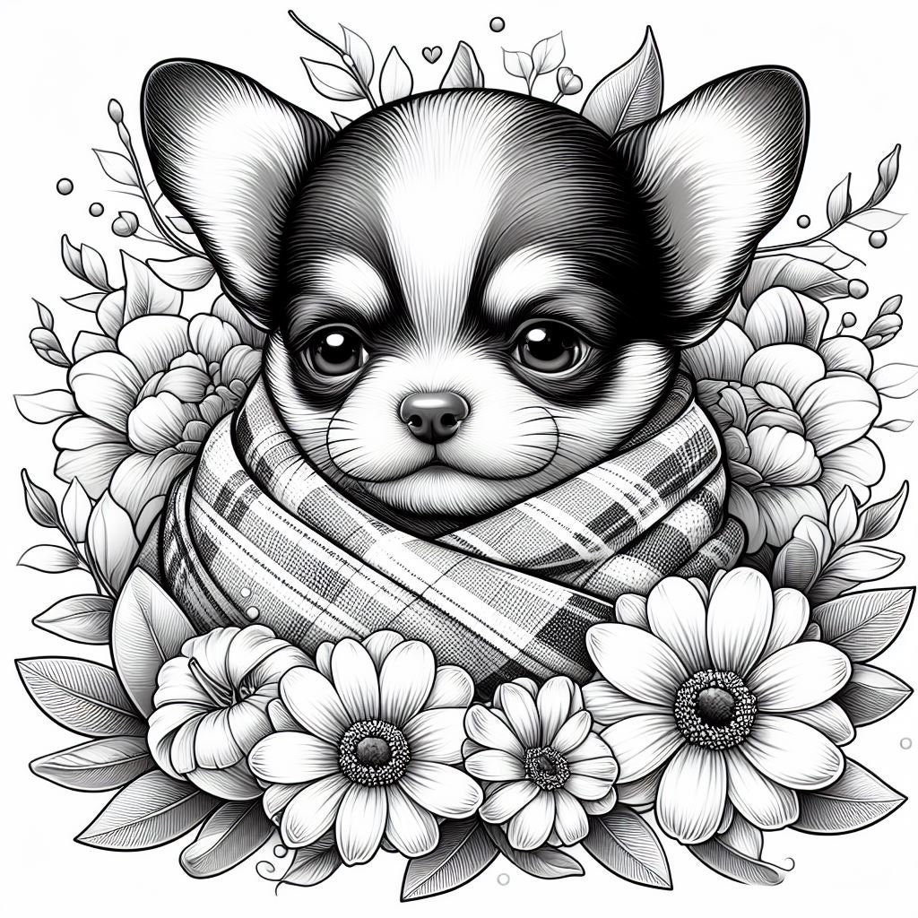 40 Chihuahua Coloring Book, Dogs Coloring Book, Dog Coloring Pages ...