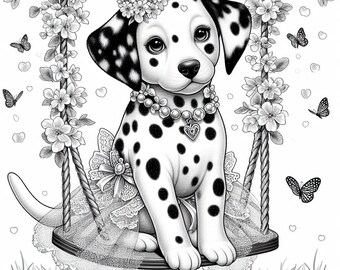ダルメシアンと子猫の絵 Fairy Cotton / リアルなイラスト風ネコ