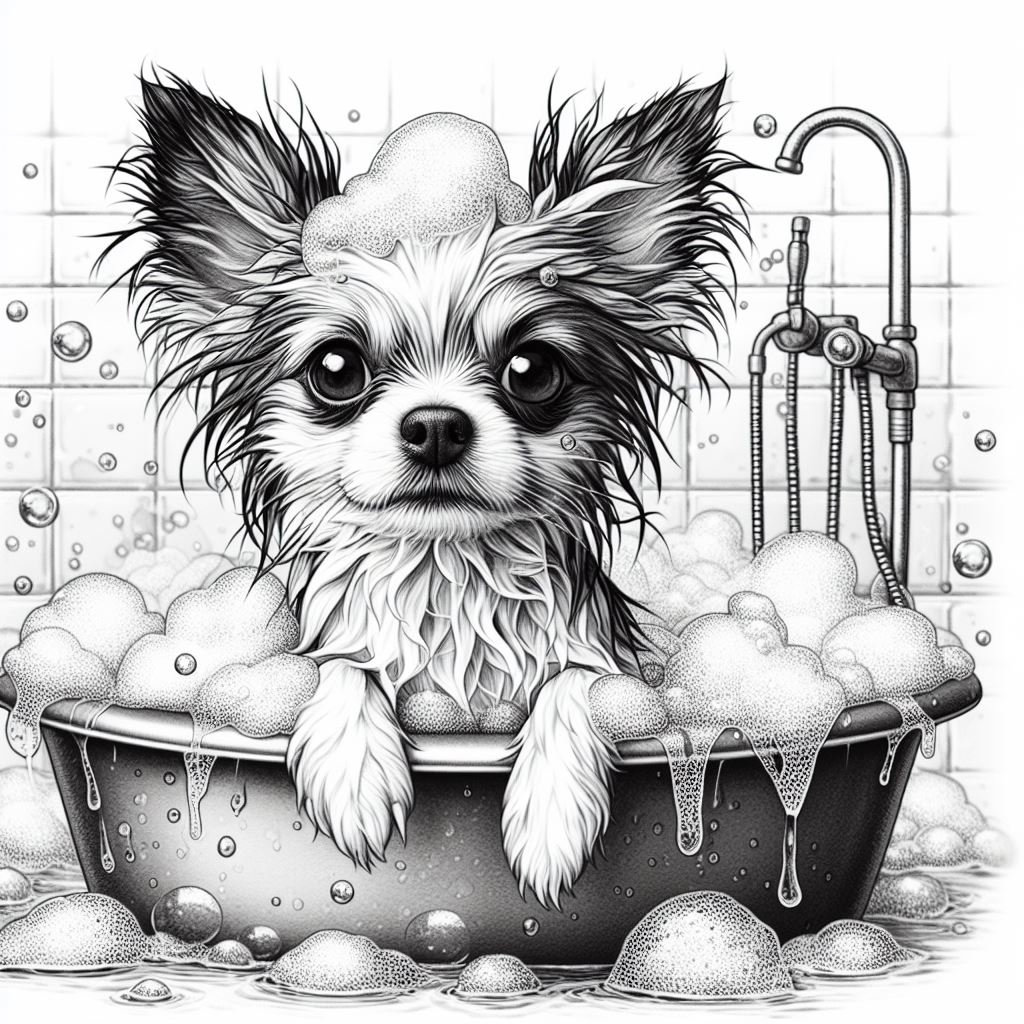 40 Dog Chihuahua in Bathtub Coloring Pages, Dogs Chihuahua in Bathtub ...