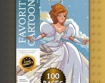Mystery Coloring By Number Favorite Cartoons tome 3, Coloring Book, By Number Coloring, PDF, Best Quality, Vol Ruso, Digital Dowloand