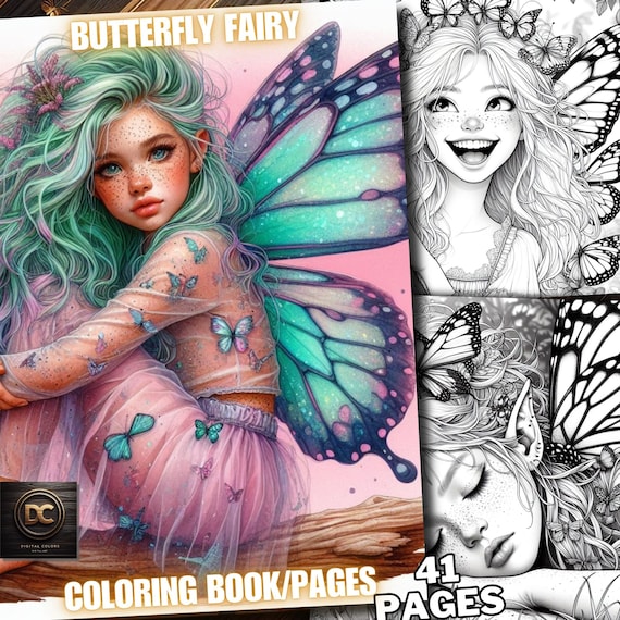 41 Butterfly Fairy Coloring Pages, Butterflys Fairies