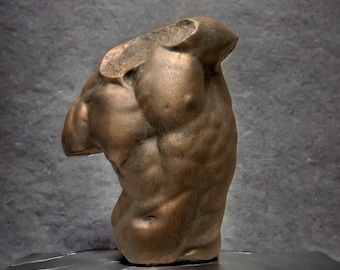 Bronze Gaddi Torso, Male Torso Sculpture, Famous Ancient Greek Statue, Hellenistic Sculpture, Satyr Torso Statue