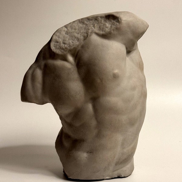 Concrete Gaddi Torso Statue, Cement Male Torso Sculpture, Classical Sculptures of Ancient Greek