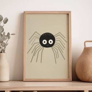 Spider Print for Nursery. Simple insect themed nursery decor. Ideal baby shower gift