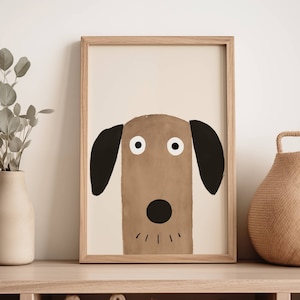 Dog Print for Nursery. Simple pet style nursery decor. Ideal Baby shower gift