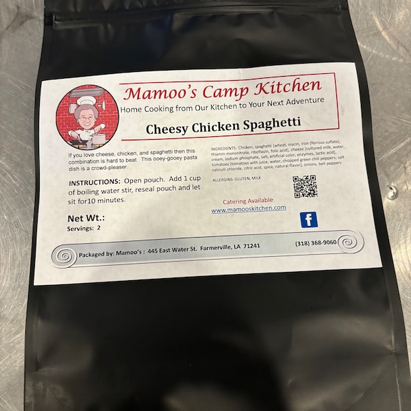 Freeze Dried Meals/MRE/camping/Emergency meals/Cheesy Chicken Spaghetti