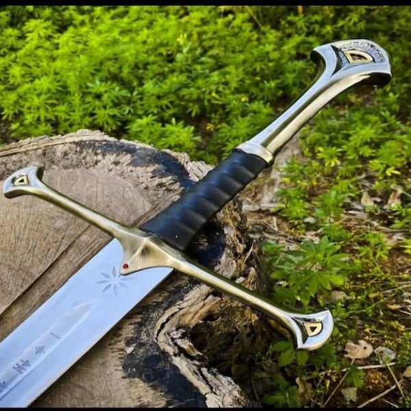 ANDURIL Schwert von Strider, individuell graviertes Schwert, LOTR Schwert, Herr der Ringe König Aragorn Ranger Schwert, Lotr Geschenke für Männer, Geburtstagsgeschenk