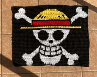 Straw Hat Jolly Roger Tapestry Crochet Pattern