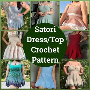 Vestido Satori/Patrón de crochet superior