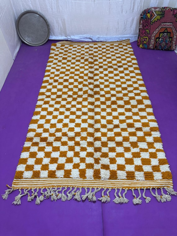 Handmade Moroccan Rug with Modern Geometric Pattern