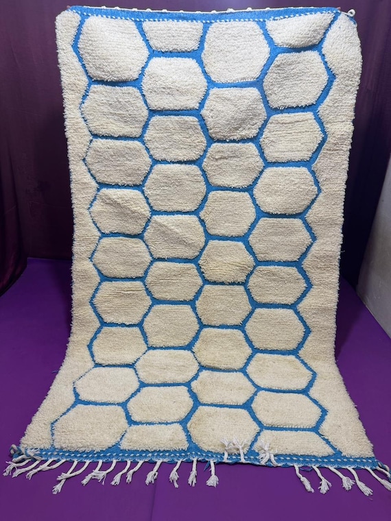 Handmade Beni Ourain Rug;Moroccan Berber Lamb Wool Rug;rugs