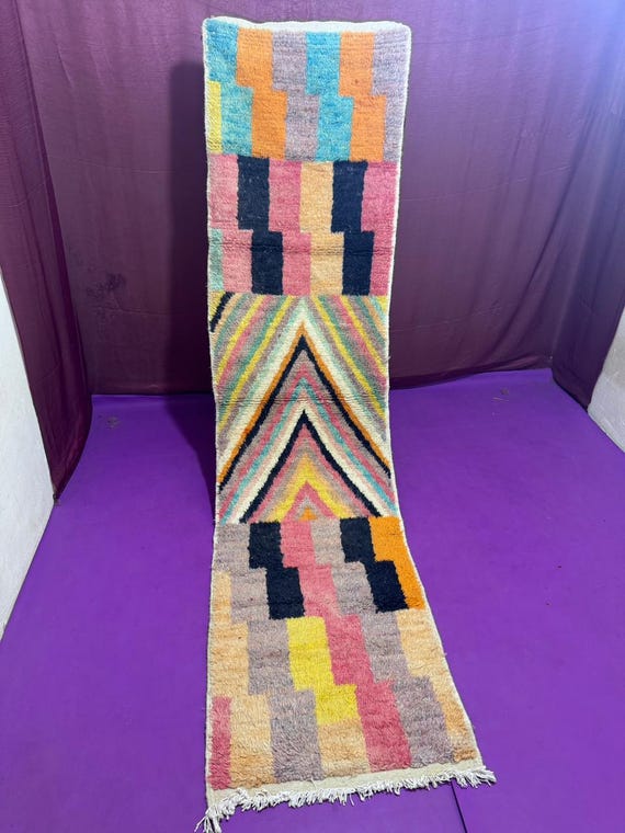 Berber runner Pink ;Moroccan runner rug ;Custom Beni Ourain Runner rug ;Pink runner rug ;Hallway runner Morrocan;Soft Wool runnerlogoAnalyze