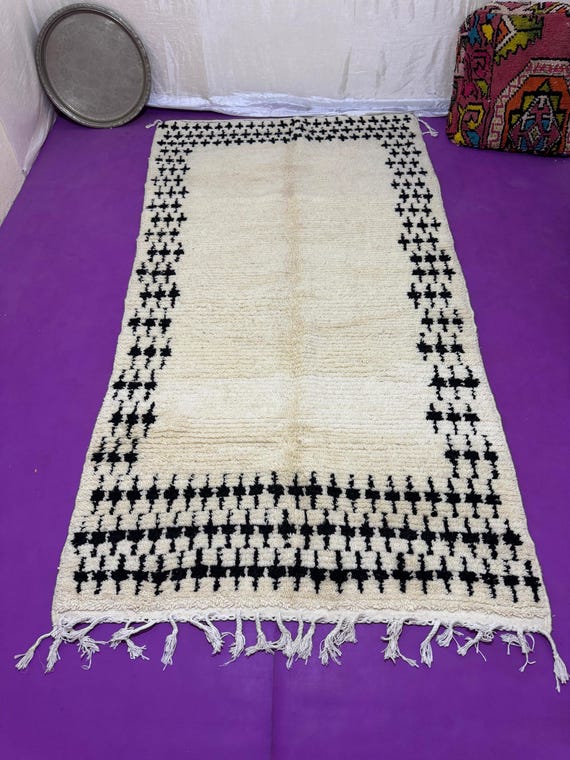Handmade Moroccan Rug with Modern Geometric Pattern