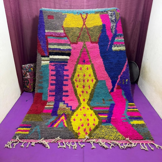 Custom Moroccan Berber Rug;Colorful Wool;Handmade Authentic Design
