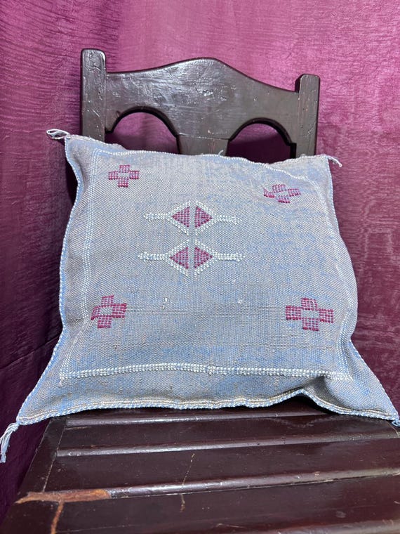 Moroccan Sabra cushion;handmade cactus silk pillow;Berber Sabra cushion;Pillow Throw;Moroccan Lumbar Sabra Cushion