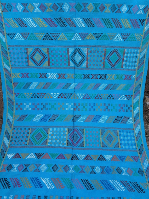 Handwoven Moroccan Kilim Rug - Sabra Silk Rug with Tribal Berber Patterns