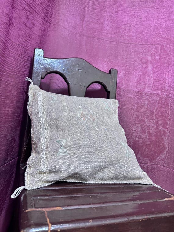 Moroccan Sabra cushion;handmade cactus silk pillow;Berber Sabra cushion;Pillow Throw;Moroccan Lumbar Sabra Cushion