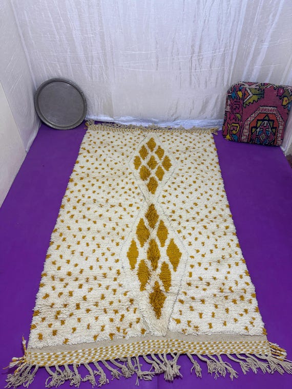 Handmade Moroccan Rug with Modern Geometric Pattern