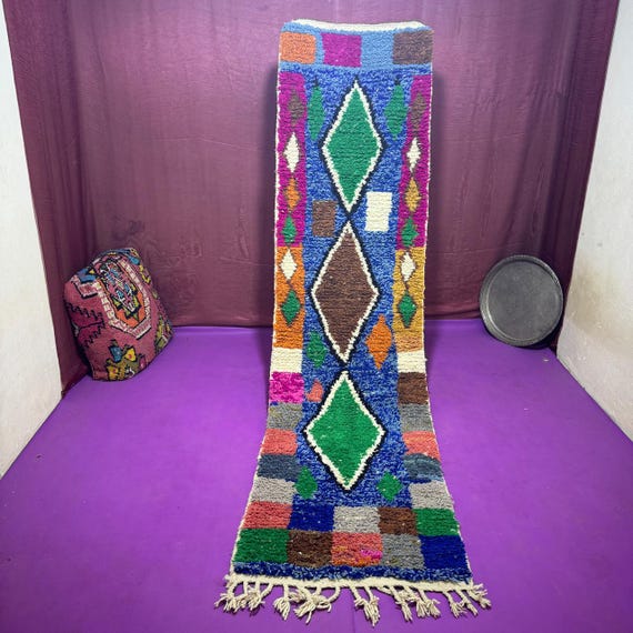 Custom Moroccan Berber Rug;Colorful Wool;Handmade Authentic Design