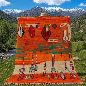 Handwoven Custom Moroccan rug, Area rugs for living room, Beniourain rug, Moroccan shag rug, Berber rug, Morrocan rug, Colorful Rug, Teppich