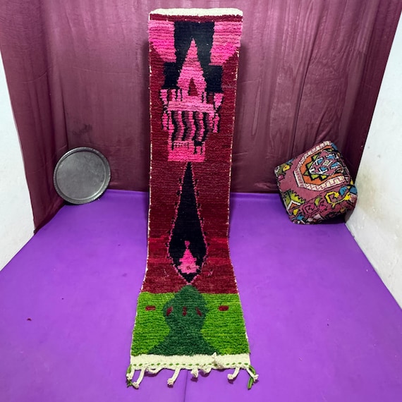 Handmade Wool Berber Rug;Colorful Moroccan Design