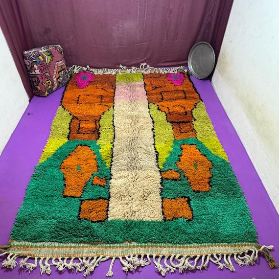 Custom Moroccan Berber Rug;Colorful Wool;Handmade Authentic Design