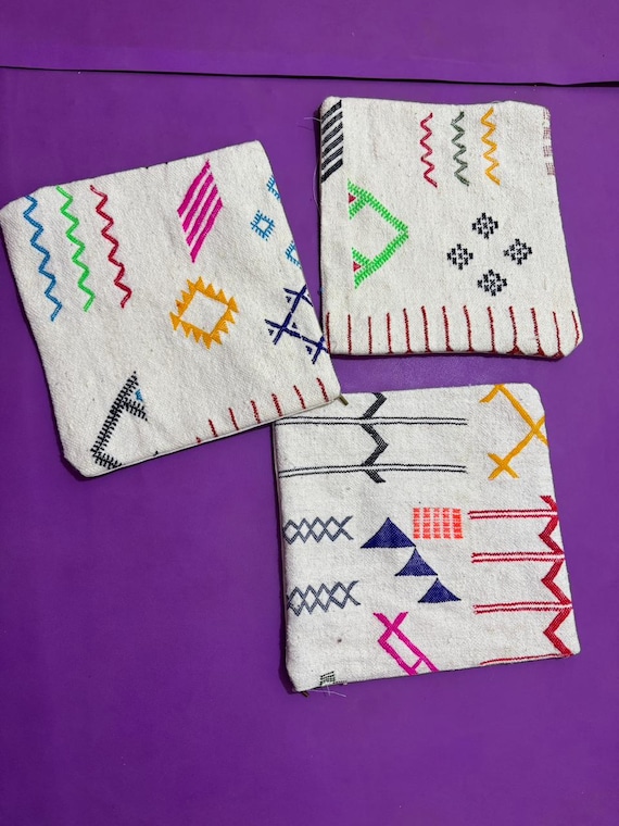 Handmade Moroccan Kilim 3 Pillow Cover
