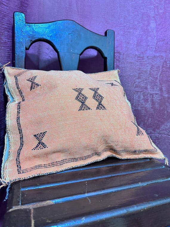 Moroccan Sabra cushion;handmade cactus silk pillow;Berber Sabra cushion;Pillow Throw;Moroccan Lumbar Sabra Cushion