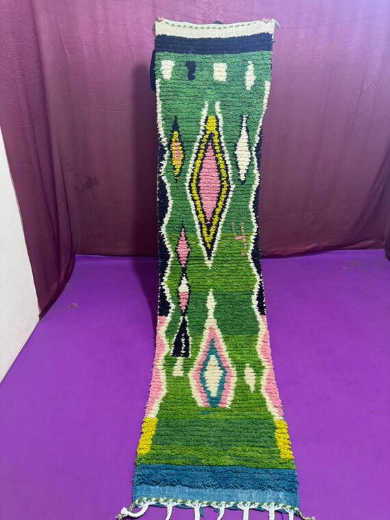 Colorful Boujad Rug;Handmade Moroccan Wool Carpet;rugs;rug