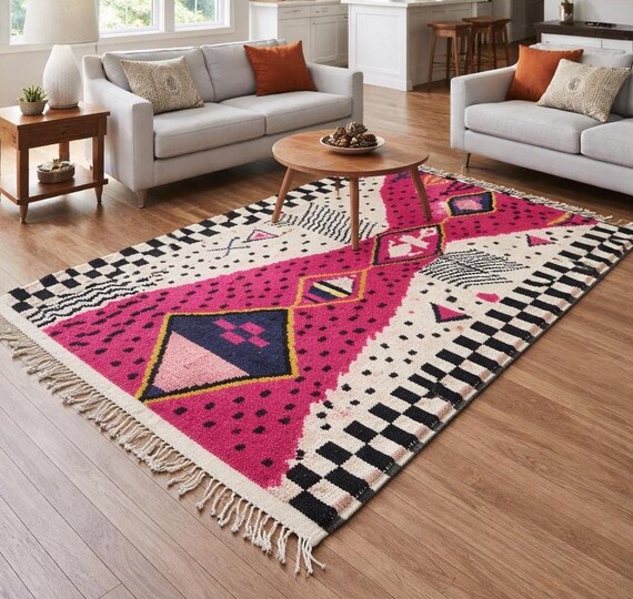 Moroccan Rug;Berber rug;Moroccan rug ;Beni Mrirt rug;Premium quality Moroccan rug;Modern artwork;Handwoven large Shaggy rug