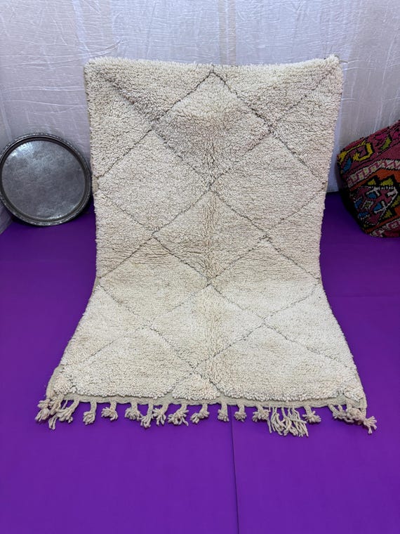 Handmade Beni Ourain Rug;Moroccan Berber Lamb Wool Rug;Customs Rugs