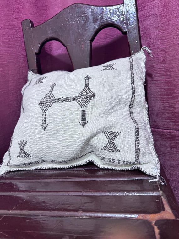 Moroccan Sabra cushion;handmade cactus silk pillow;Berber Sabra cushion;Pillow Throw;Moroccan Lumbar Sabra Cushion