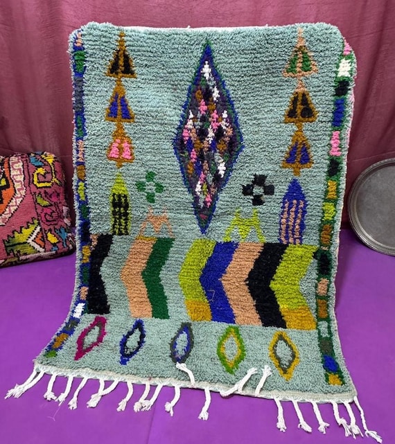 Moroccan Rug, Ourain Colorful Tappeto , Checkered Rug, Handmade BETBIL, Custom Beni カーペット, Style Moroccan KARPÉT , Custom TAPIS