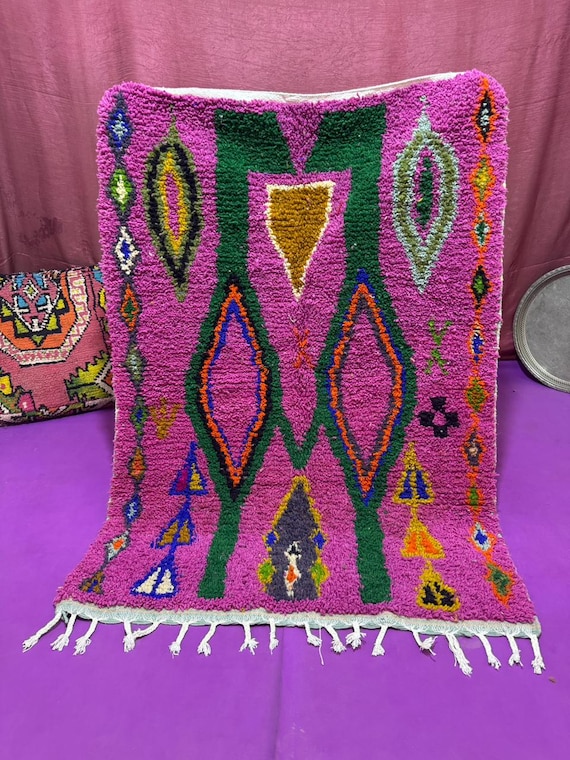 Moroccan Rug, Ourain Colorful Tappeto , Checkered Rug, Handmade BETBIL, Custom Beni カーペット, Style Moroccan KARPÉT , Custom TAPIS