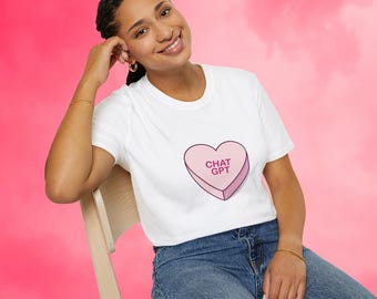 Chat GPT Love Heart T shirt  | Chat GPT | AI