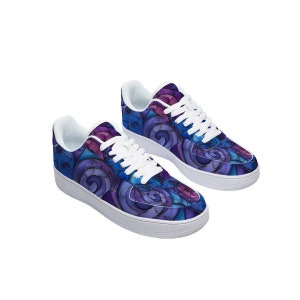 Custom Psychedelic Swirl Air Force 1 Inspired Shoes (NOT AF1) - Handcrafted Custom Printed Unisex Sneakers