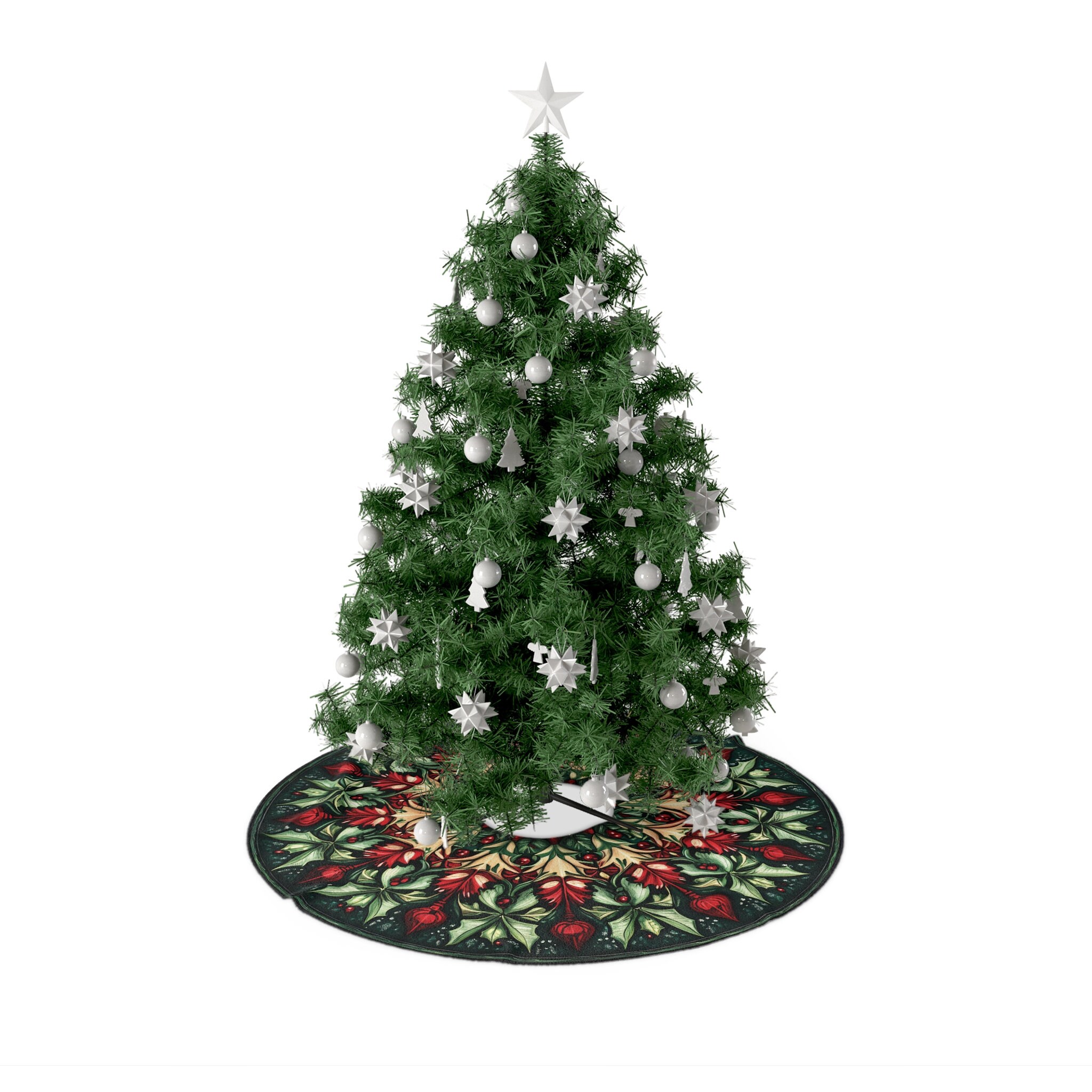 Discover Festive Ivy Christmas Tree Skirt - Holiday Home Decor