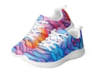 Chromatic Waves Sneakers - Colorful Layered Design Athletic Shoes for Women