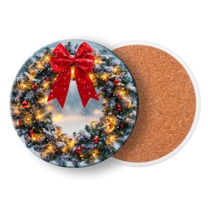 Dessous de verre couronne de Noël