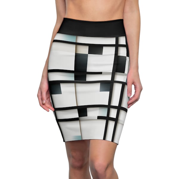 Geometric Elegance - Women's Pencil Skirt (AOP)