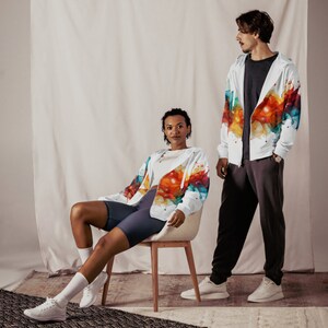 Liquid Distortion Unisex Eco-Friendly zip hoodie