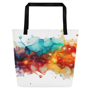 Vivid Vortex Large Tote Bag