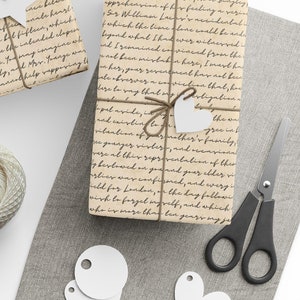Darcy&#39;s Letter to Elizabeth Wrapping Paper - Perfect for Jane Austen Fans
