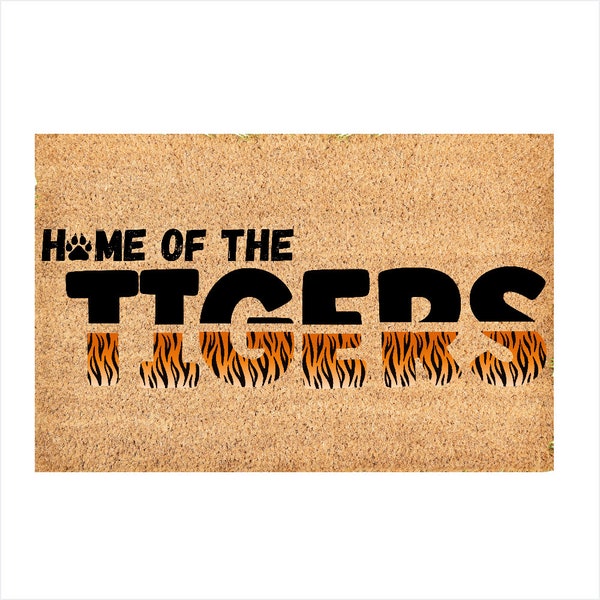 Home of the Tigers Door Mat