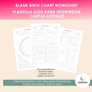 Astrology Chart Templates/ Fillable and Printable/ Astrology Worksheets/ Astrological Templates/ Learn Astrology