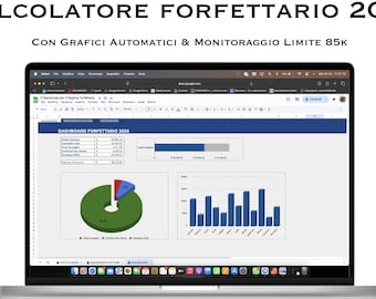 Calcolatore Tasse Regime Forfettario 2025/26 | Template Google Sheets Contabilità Partita IVA | Gestione Fatture, INPS e Limite 85k