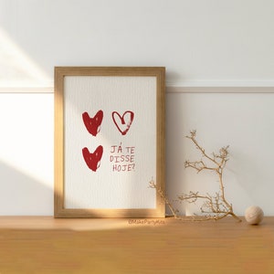 Affiche numérique à imprimer - Je te l'ai dit aujourd'hui ?, Art mural d'amour imprimable, Décoration d'intérieur LOVE, Amour de la Saint-Valentin, Saint-Valentin